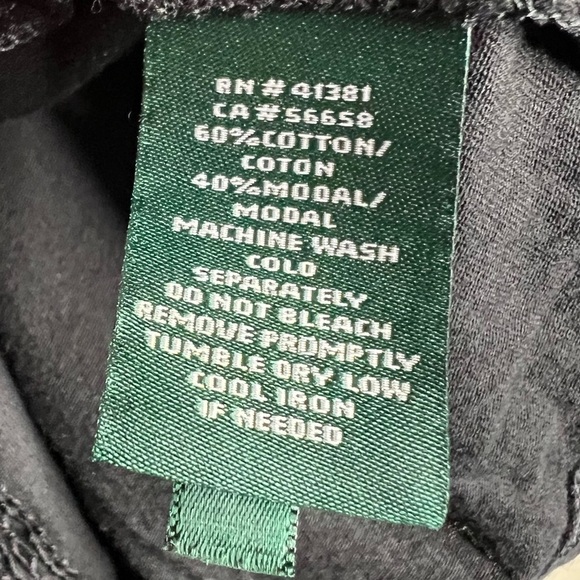 Lauren Ralph Lauren Smocked Embroidered Cotton and Modal Top Black Size Large - Picture 8 of 9